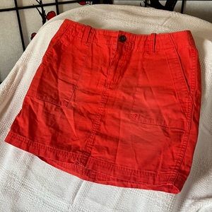 Gap utility cargo mini skirt. Neon Coral. Size 4.